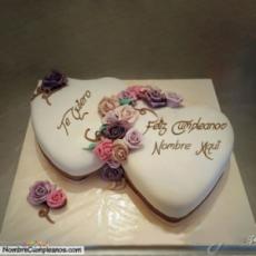 Feliz Cumpleanos Esposo Pastle Con Nombre